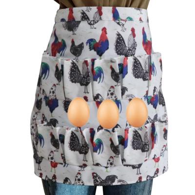 China Durable Egg Gathering Apron 12 Deep Pockets Canvas Cleaning Cloth for Duck Goose Quail Eggs Holder Egg Collection Apron for sale