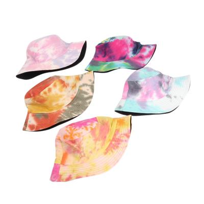 China Hot Selling Sports Fashion Trendy Fishing Hats For Women Wear Reversible Double Side Tie Dye Bucket Hat for sale