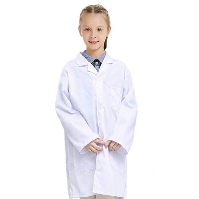 China Hospital Drop Shipping Hot Sale Amazon Custom Logo Printing Cheap Kids Lab Coat Available For Role Play for sale