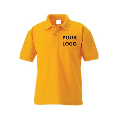 China Short sleeve cotton uniform polo shirts make your logo embroidery printing boys t-shirts&polo shirts for sale