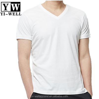 China Good Quality Anti-pilling Shapewear Super Soft Men's Bamboo Cotton V Neck Knitted Shortsleeve for sale