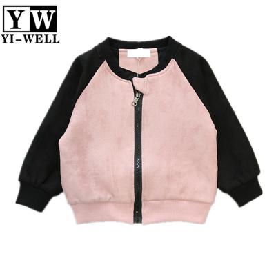 China Suede Baseball Jacket Plain Sports Jacket For Kids Children Fashion Cool Design Suede Baseball Jacket for sale