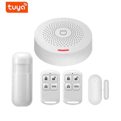 China Wireless Wifi Tuya Smart Home Burglar Security Alarm System Support Android IOS App Remote Control for sale