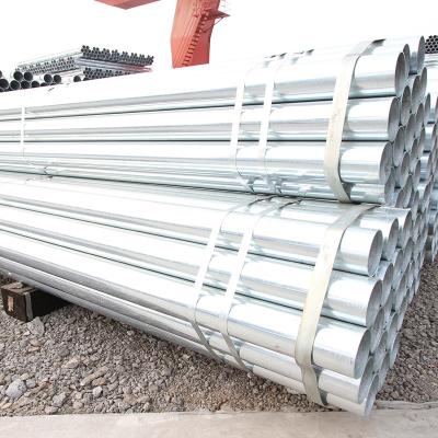 China Gas Pipe Factory Direct Hot Dipped Galvanized Iron Round Pipe BS 1387 Tube Oil And Gas Industry for sale