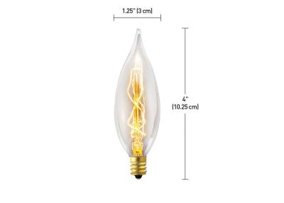 China Tungsten Vintage Edison Light Bulbs R80 Screw Spiral Oxidation Resistance for sale