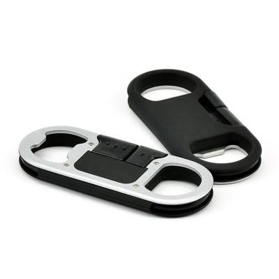 China Four Core Good Quality Low Price Bottle Opener Cell Phone Key Chain Usb Data Cable for sale