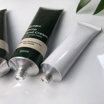 China OEM ODM Handcream Squezzer Packaging Cosmetic Tubes Factory Recyclable And Eco-Friendly Skin Care Aluminum Collapsible Cream Tube Glossy for sale