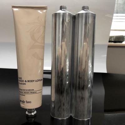 China Factory OEM ODM Recyclable Eco-Friendly Hexagon Glue Mascara Empty Tubes Hand Packaging Soft Aluminum Shiny Metal Cosmetic Cream Tube for sale