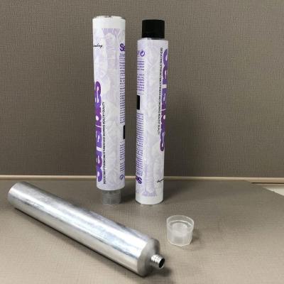 China ZIYANG Recyclable and Eco-Friendly Factory Produced Empty Eco-Friendly Collapsible Color Hair Color Glue Squeeze Lotion Customized Aluminum Cosmetics Cream for sale