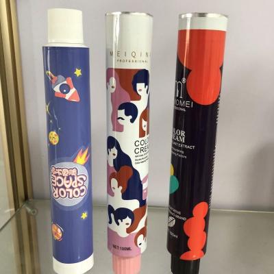 China ZIYANG Eco-Friendly Recyclable And Eco-Friendly Recycle Aluminum Cosmetic Folding Tubes Metal Lid Hair Cream 30Ml 50Ml 100Ml For Cream Products for sale