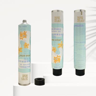 China 2021 new hot sale recyclable and eco-friendly customizable metal tube packaging 120ml pet hair cream aluminum tube for sale