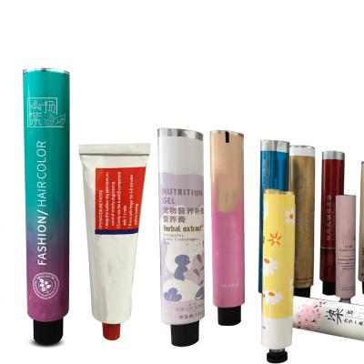 China Made Printing Aluminum Tailor Dye Paste Metal Packing Glue Metal Package Tube Environmentally Friendly Recyclable And Eco Friendly Packing Tube for sale