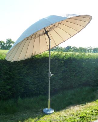 China Outdoor Furniture 2.7M , Diameter 38mm&1.1 Thickness Alu.Pole Garden Tilting Sunshade With W/Crank for sale