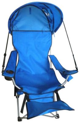 China Fishing chair folding beach chair, camping chair with canopy and footstool for sale