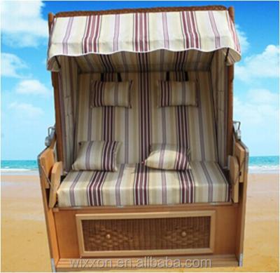 China Beach Chair Covered Wooden Beach Seat, Beach House, Beach Basket Chair, Wicker Covered Beach Chair, Garden Basket Chair for sale