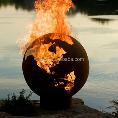 China Stored Metal Sphere Fire Pit Ball Iron Cast Outdoor Fire Pit / Portable Fire Pit / Garden Socket Fire Pit for sale