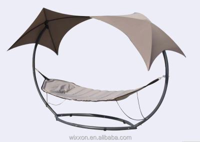 China Outdoor Furniture Metal Stand Hammock With Sun Shade for sale