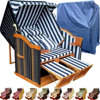 China Fishing Chair Beach Basket Wicker Covered Beach Chair Strandkorb Beach Chair for sale