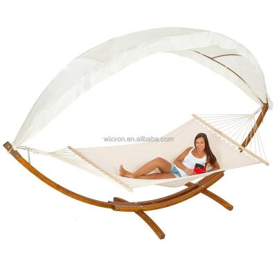 China Outdoor Wood Design Garden Patio Furniture KD Hammock Hanging Swing Bed for sale