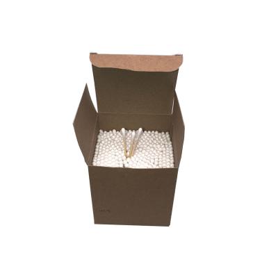 China Personal Beauty Care Daily Used Box Disposable Bamboo Ear Paper Stick Cotton Wooden Buds for sale