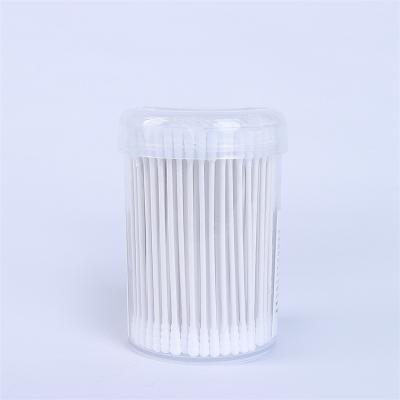 China 2022 degradable paper thin baby cotton swab natural degradable bebe double head spiral head products for health care for sale