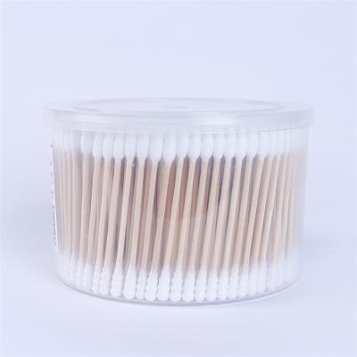 China Natural Degradable Bamboo Cotton Swabs Headed Cotton Tip Swab Spiral Degreasing Cotton Swabs For Baby Care for sale