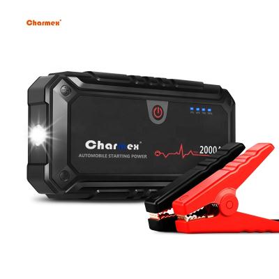 China Car Battery Booster Jump Starter Charmex Car Jump Starter 2000A Start Dead Battery Car Battery Booster Jump Starter for sale