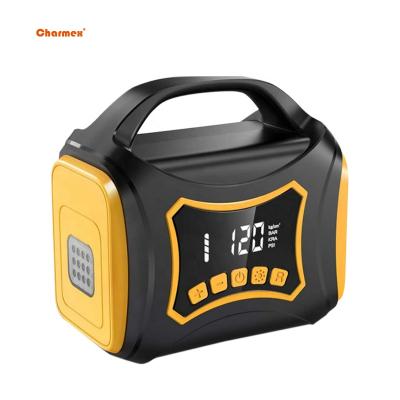 China Cordless Portable Emergency Light Charmex Digital Tire Inflator Car Tire Compressor Wheel Inflator for Bike Motorcycle Basketball for sale