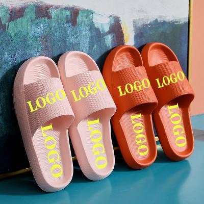 China Trend Logo Summer Lover Beach Sandal Custom Fashion Slippers Anti-skid Thick Eva Soft Slide Sandals Indoor Bathroom Slippers Men For Women for sale