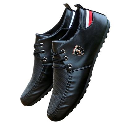 China Waterproof Spring Wholesale Size 46 Office Shoe Men's Big Size Factory Casual Dress Leather Shoes Moccasin Shoes For Men for sale