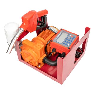 China High Efficiency 230V 550W 60L/min Electric Diesel Oil Transfer Pumps With Diesel Meter And Automatic Nozzle for sale