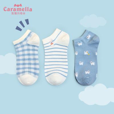 China Caramella Women Anti-Slip Ladies Animal Patterned No Show Non To Slip Low Ankle Cotton Socks Abbreviate Socks 3pairs for sale