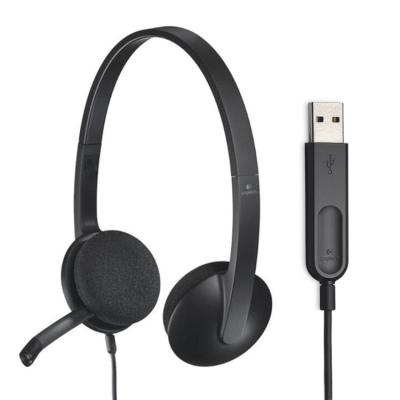 China Skype Computer Notebook Laptop PC Hot Sell Logitech H340 Computer Headset Notebook USB Headset Gaming Headset Wired Microphone for sale