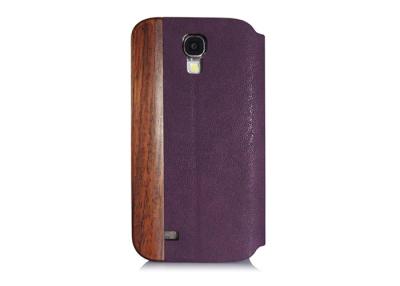 China Dark Wood Samsung Galaxy S4 Folio Case  for sale