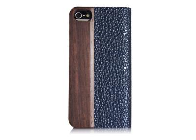 China Eco Friendly Flip Leather and Natural Wooden Cell Phone Case and Covers for iPhone for sale