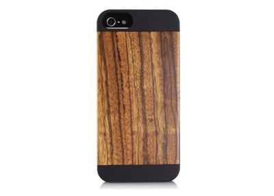 China Handmade Zebra Wood and PC iPhone 5 Wooden Back Protection Case Shock Resistant for sale