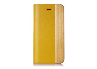 China Handmade iPhone 4 / 4S Wood and Leather Cover Folio Phone Case Anti radiation for sale