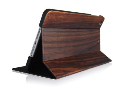 China Geval van Ipad van de tabletbescherming het Mini Houten, Slimme Ipad-Foliodekking voor Ipad Mini 1/2 Te koop