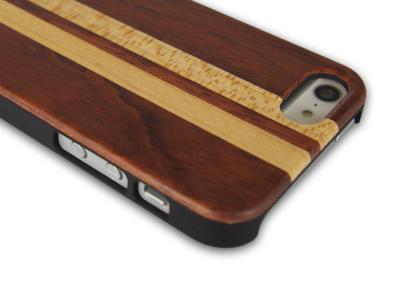 China Customized Rosewood and PC Combo Wooden Cell Phone Case , Smart Phone Back Protective Cases for sale