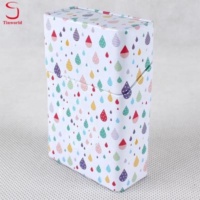 China Cigarette Packaging Hot Sale Food Grade Cigarette Tin Case Tobacco Tin Box retangular for sale