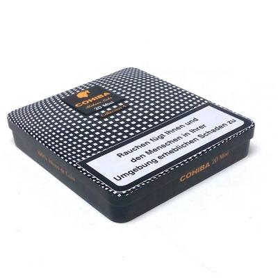 China Custom Tobacco Food Grade Cigarette Holder Tin Box Metal Packaging for sale