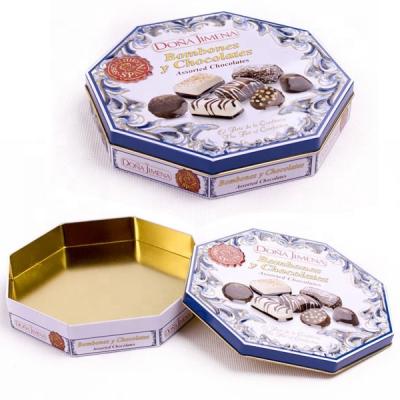 China Cookies Customs Cookies Cookies Gift Tin Box Octagonal Pack for sale