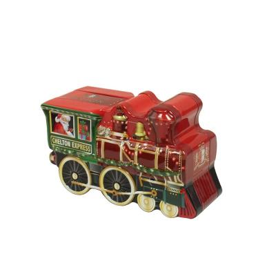 China Custom Chocolate Box Kid's Chocolate Train Toy Metal Packing Tin Box Food Grade for sale