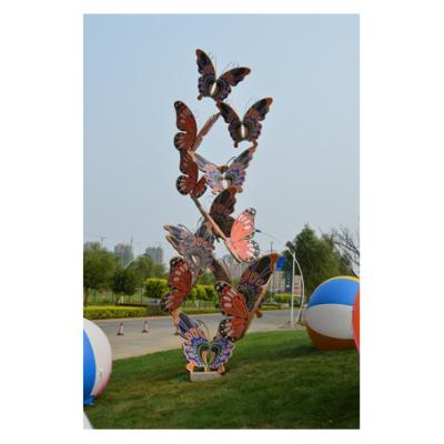 China Latest high quality modern durable attractive stainless steel metal butterfly sculpture for garden decoration for sale