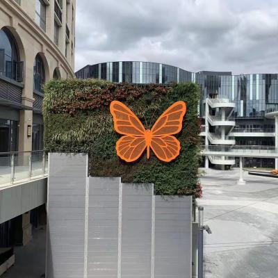 China Europe modern garden ornaments simple laser cut wall art stainless steel butterfly sculpture for sale for sale