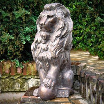 China Durable contemporary high quality life size copper lion animal statue for sale for sale