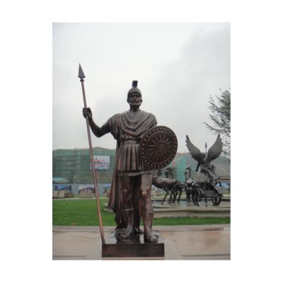 China Casting Bronze Soldier Durable Modern Luxury Classic Life Size Antique Warrior Statue Abstract For Outdoor Decoration for sale