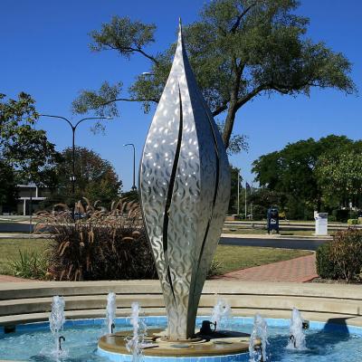 China Europe low price contemporary garden art high quality stainless steel fountain sculpture for outdoor decoration for sale