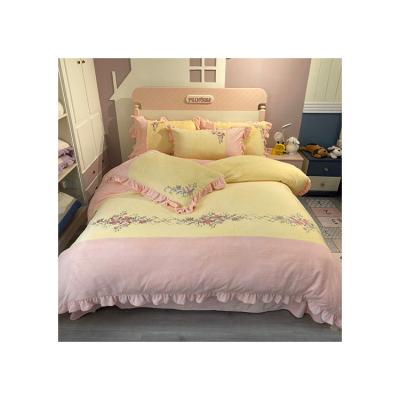 China New Arrival Disposable Children Blankets 1000 Thread Count 230G Milk Duvet Four Sets Bed Sheet for sale