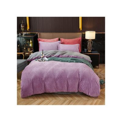 China Best Selling Queen Size Disposable Sheets Bed Sheets Milk Velvet Four Sets Bed Sheet for sale